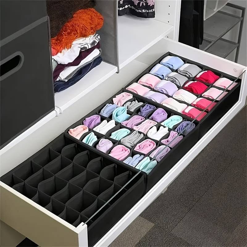 Boite rangement 24 compartiments chaussettes et culotte