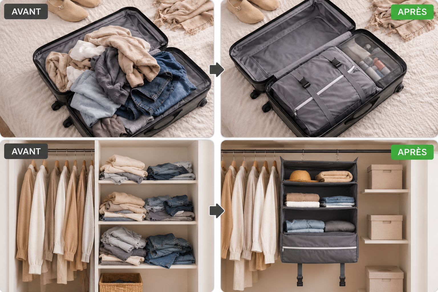 Photo 4 de Organisateur de valise - Closet de voyage