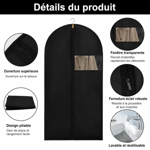 Housse vêtements 130cm - A2R Shop